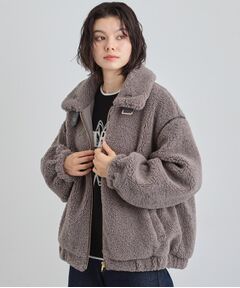 THE SHOP TK / ザ ショップ ティーケー レザーブルゾン・ジャケット | マシュマロタッチ ボアボンバージャケット