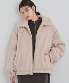 THE SHOP TK / ザ ショップ ティーケー レザーブルゾン・ジャケット | マシュマロタッチ ボアボンバージャケット