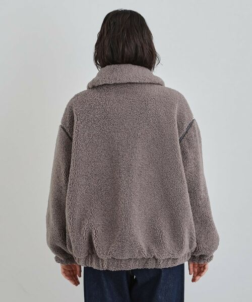 THE SHOP TK / ザ ショップ ティーケー レザーブルゾン・ジャケット | マシュマロタッチ ボアボンバージャケット | 詳細11