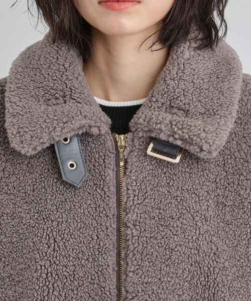 THE SHOP TK / ザ ショップ ティーケー レザーブルゾン・ジャケット | マシュマロタッチ ボアボンバージャケット | 詳細14