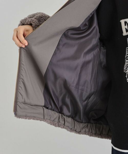 THE SHOP TK / ザ ショップ ティーケー レザーブルゾン・ジャケット | マシュマロタッチ ボアボンバージャケット | 詳細16