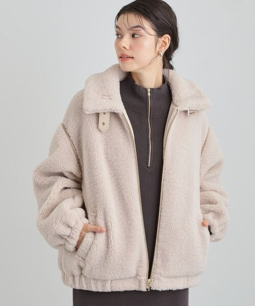 THE SHOP TK / ザ ショップ ティーケー レザーブルゾン・ジャケット | マシュマロタッチ ボアボンバージャケット | 詳細5