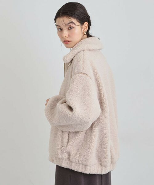 THE SHOP TK / ザ ショップ ティーケー レザーブルゾン・ジャケット | マシュマロタッチ ボアボンバージャケット | 詳細6