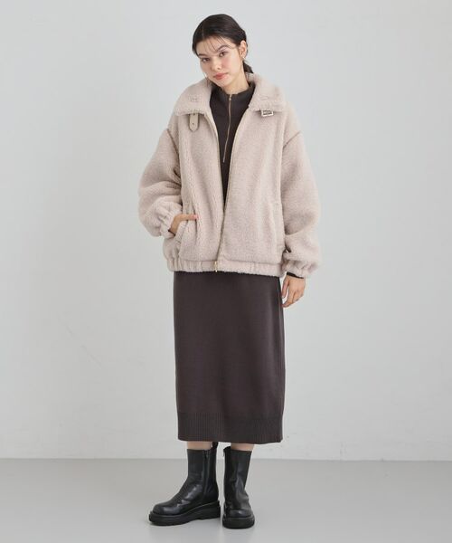 THE SHOP TK / ザ ショップ ティーケー レザーブルゾン・ジャケット | マシュマロタッチ ボアボンバージャケット | 詳細7