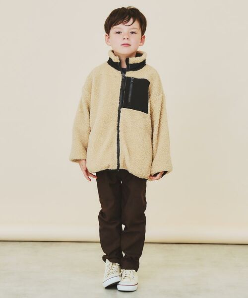 THE SHOP TK / ザ ショップ ティーケー レザーブルゾン・ジャケット | 【110－160】ボアリバーシブブルゾン/洗濯機OK | 詳細1