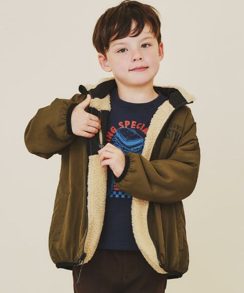 THE SHOP TK / ザ ショップ ティーケー レザーブルゾン・ジャケット | 【110－160】ボアリバーシブブルゾン/洗濯機OK | 詳細9