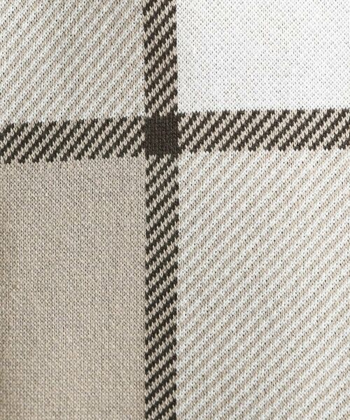 THE SHOP TK / ザ ショップ ティーケー パーカー | 【大人の休日スタイルにはこれ！】フロントチェック柄ニットパーカ　洗濯機OK | 詳細8