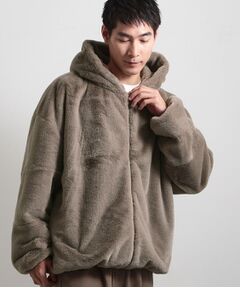 THE SHOP TK / ザ ショップ ティーケー レザーブルゾン・ジャケット | フードフェイクファーブルゾン