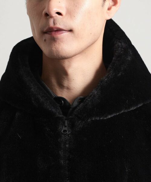 THE SHOP TK / ザ ショップ ティーケー レザーブルゾン・ジャケット | フードフェイクファーブルゾン | 詳細12