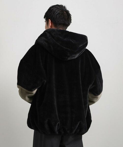 THE SHOP TK / ザ ショップ ティーケー レザーブルゾン・ジャケット | フードフェイクファーブルゾン | 詳細2