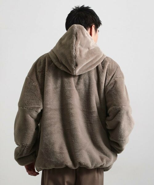 THE SHOP TK / ザ ショップ ティーケー レザーブルゾン・ジャケット | フードフェイクファーブルゾン | 詳細6