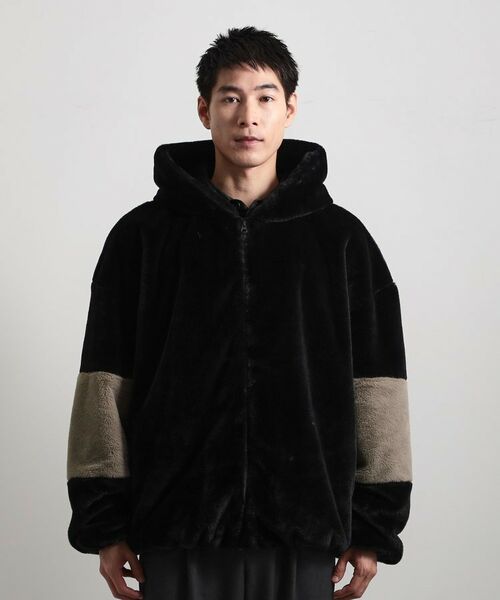 THE SHOP TK / ザ ショップ ティーケー レザーブルゾン・ジャケット | フードフェイクファーブルゾン | 詳細9