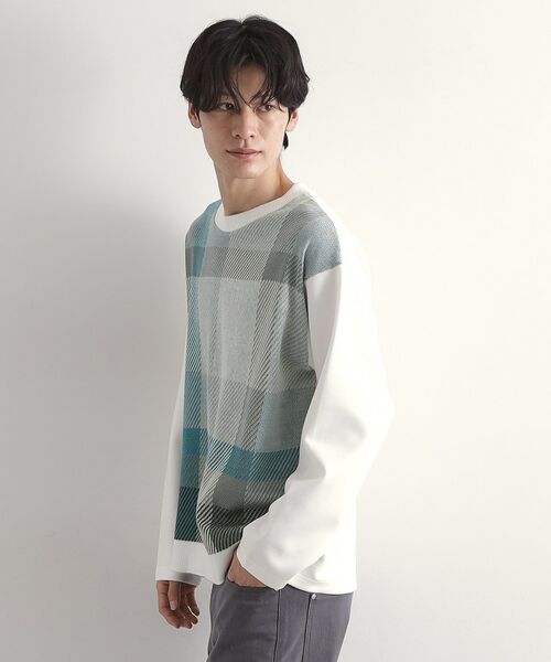 THE SHOP TK / ザ ショップ ティーケー カットソー | ニットダンボールプルオーバー | 詳細1