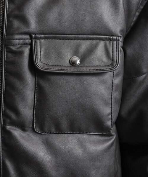 THE SHOP TK / ザ ショップ ティーケー レザーブルゾン・ジャケット | コーディング中綿ブルゾン | 詳細23