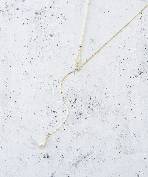 THE SHOP TK / ザ ショップ ティーケー ネックレス・ペンダント・チョーカー | 華奢パール調Y字ネックレス | 詳細2