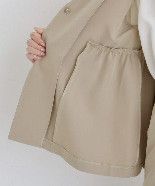 THE SHOP TK / ザ ショップ ティーケー ベスト | 【通勤・セレモニー】ダブルクロス ペプラムジレ/セットアップ可 | 詳細22