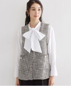 THE SHOP TK / ザ ショップ ティーケー ベスト | 【フォーマルにもカジュアルにも】ツイードジレ