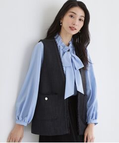 THE SHOP TK / ザ ショップ ティーケー ベスト | 【フォーマルにもカジュアルにも】ツイードジレ