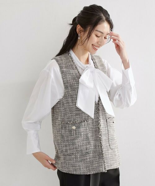 THE SHOP TK / ザ ショップ ティーケー ベスト | 【フォーマルにもカジュアルにも】ツイードジレ | 詳細10