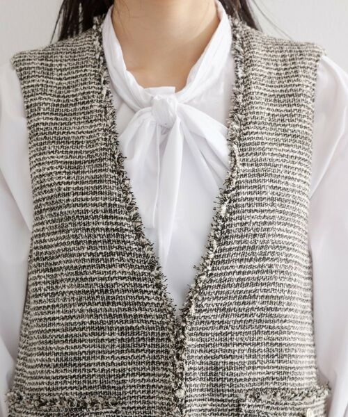 THE SHOP TK / ザ ショップ ティーケー ベスト | 【フォーマルにもカジュアルにも】ツイードジレ | 詳細16