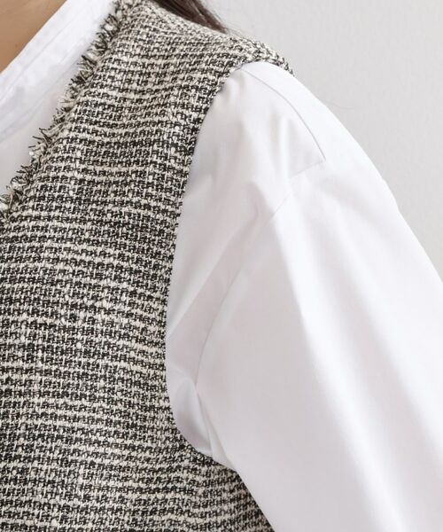 THE SHOP TK / ザ ショップ ティーケー ベスト | 【フォーマルにもカジュアルにも】ツイードジレ | 詳細17