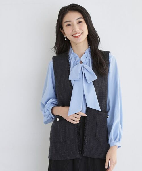 THE SHOP TK / ザ ショップ ティーケー ベスト | 【フォーマルにもカジュアルにも】ツイードジレ | 詳細5