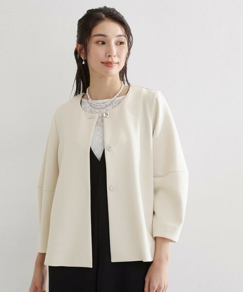 THE SHOP TK / ザ ショップ ティーケー ノーカラージャケット | ノーカラーダンボールジャケット | 詳細1