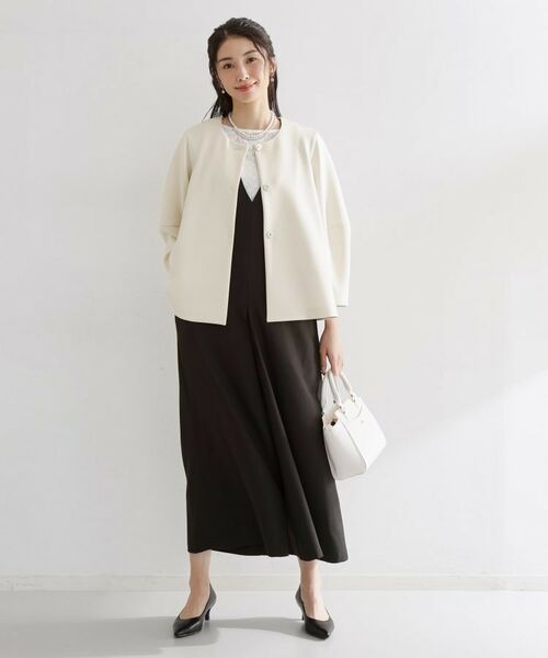 THE SHOP TK / ザ ショップ ティーケー ノーカラージャケット | ノーカラーダンボールジャケット | 詳細3