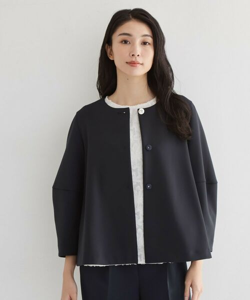 THE SHOP TK / ザ ショップ ティーケー ノーカラージャケット | ノーカラーダンボールジャケット | 詳細5