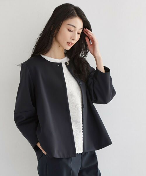 THE SHOP TK / ザ ショップ ティーケー ノーカラージャケット | ノーカラーダンボールジャケット | 詳細6