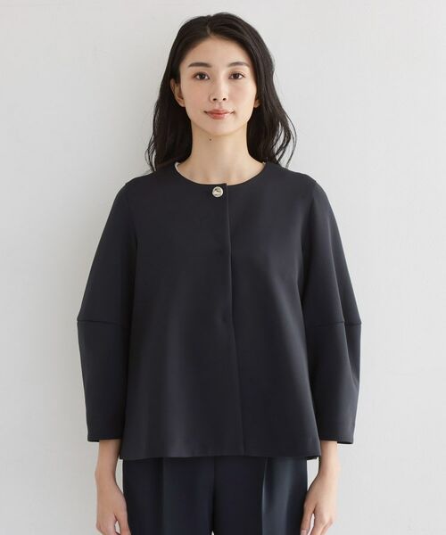 THE SHOP TK / ザ ショップ ティーケー ノーカラージャケット | ノーカラーダンボールジャケット | 詳細9