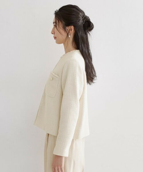 THE SHOP TK / ザ ショップ ティーケー ノーカラージャケット | ツイードノーカラージャケット | 詳細14