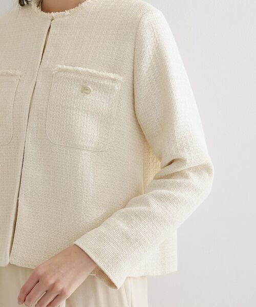 THE SHOP TK / ザ ショップ ティーケー ノーカラージャケット | ツイードノーカラージャケット | 詳細18