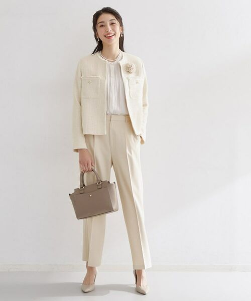 THE SHOP TK / ザ ショップ ティーケー ノーカラージャケット | ツイードノーカラージャケット | 詳細3