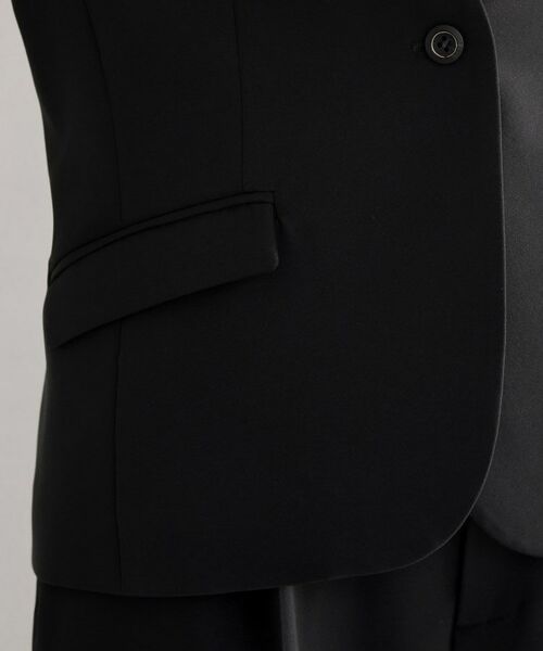 THE SHOP TK / ザ ショップ ティーケー ノーカラージャケット | 【セットアップ可/洗濯機可/イージーケア/防汚加工】ダブルクロス ノーカラージャケット | 詳細20