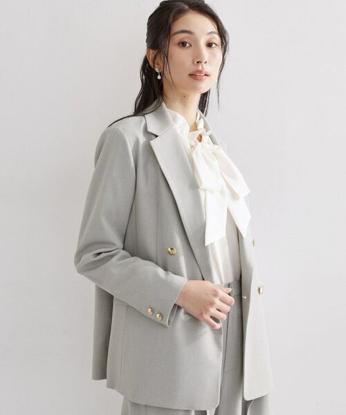 THE SHOP TK / ザ ショップ ティーケー テーラードジャケット | CAVIAN 金釦Wブレストジャケット(グレー(012))