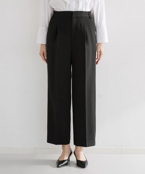 THE SHOP TK / ザ ショップ ティーケー パンツ | 【通勤・セレモニー】ダブルクロスワイドパンツ/セットアップ可 | 詳細13