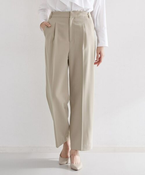 THE SHOP TK / ザ ショップ ティーケー パンツ | 【通勤・セレモニー】ダブルクロスワイドパンツ/セットアップ可 | 詳細5