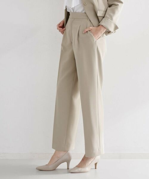 THE SHOP TK / ザ ショップ ティーケー パンツ | 【通勤・セレモニー】ダブルクロスワイドパンツ/セットアップ可 | 詳細6
