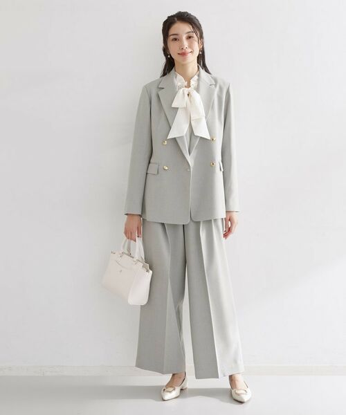 THE SHOP TK / ザ ショップ ティーケー パンツ | 【通勤・セレモニー】CAVIAN 2タックワイドパンツ/セットアップ可 | 詳細3