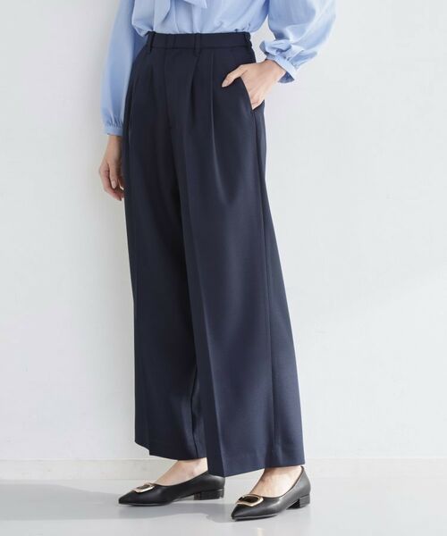 THE SHOP TK / ザ ショップ ティーケー パンツ | 【通勤・セレモニー】CAVIAN 2タックワイドパンツ/セットアップ可 | 詳細5