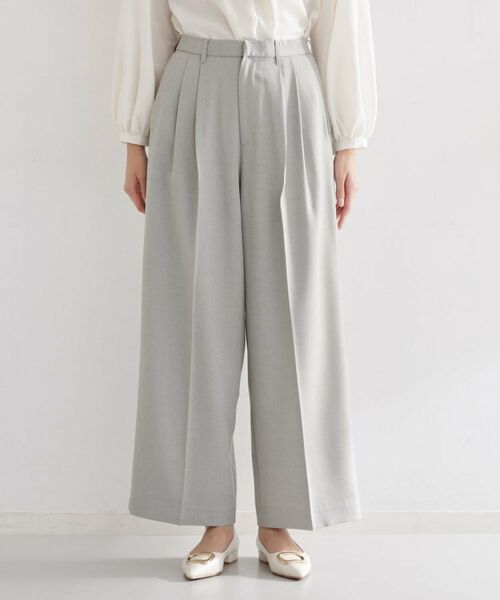 THE SHOP TK / ザ ショップ ティーケー パンツ | 【通勤・セレモニー】CAVIAN 2タックワイドパンツ/セットアップ可 | 詳細9