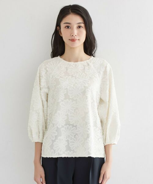 THE SHOP TK / ザ ショップ ティーケー シャツ・ブラウス | 【フォーマルにもカジュアルにも】花柄ジャカードブラウス | 詳細5