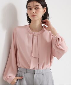 THE SHOP TK / ザ ショップ ティーケー シャツ・ブラウス | バー付きラッフルタイブラウス