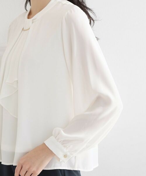 THE SHOP TK / ザ ショップ ティーケー シャツ・ブラウス | バー付きラッフルタイブラウス | 詳細19