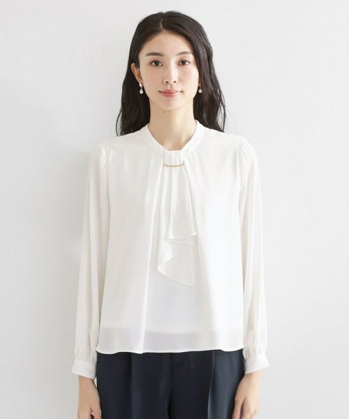 THE SHOP TK / ザ ショップ ティーケー シャツ・ブラウス | バー付きラッフルタイブラウス | 詳細5