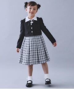 THE SHOP TK / ザ ショップ ティーケー ミニ丈・ひざ丈ワンピース | 【120-130/3点セット】ジャケット＆チェックワンピース/入園・卒園・入学