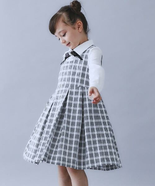 THE SHOP TK / ザ ショップ ティーケー ミニ丈・ひざ丈ワンピース | 【120-130/3点セット】ジャケット＆チェックワンピース/入園・卒園・入学 | 詳細11