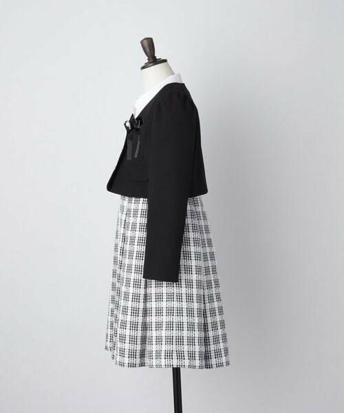 THE SHOP TK / ザ ショップ ティーケー ミニ丈・ひざ丈ワンピース | 【120-130/3点セット】ジャケット＆チェックワンピース/入園・卒園・入学 | 詳細13