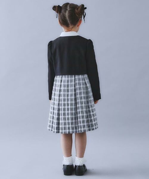 THE SHOP TK / ザ ショップ ティーケー ミニ丈・ひざ丈ワンピース | 【120-130/3点セット】ジャケット＆チェックワンピース/入園・卒園・入学 | 詳細4